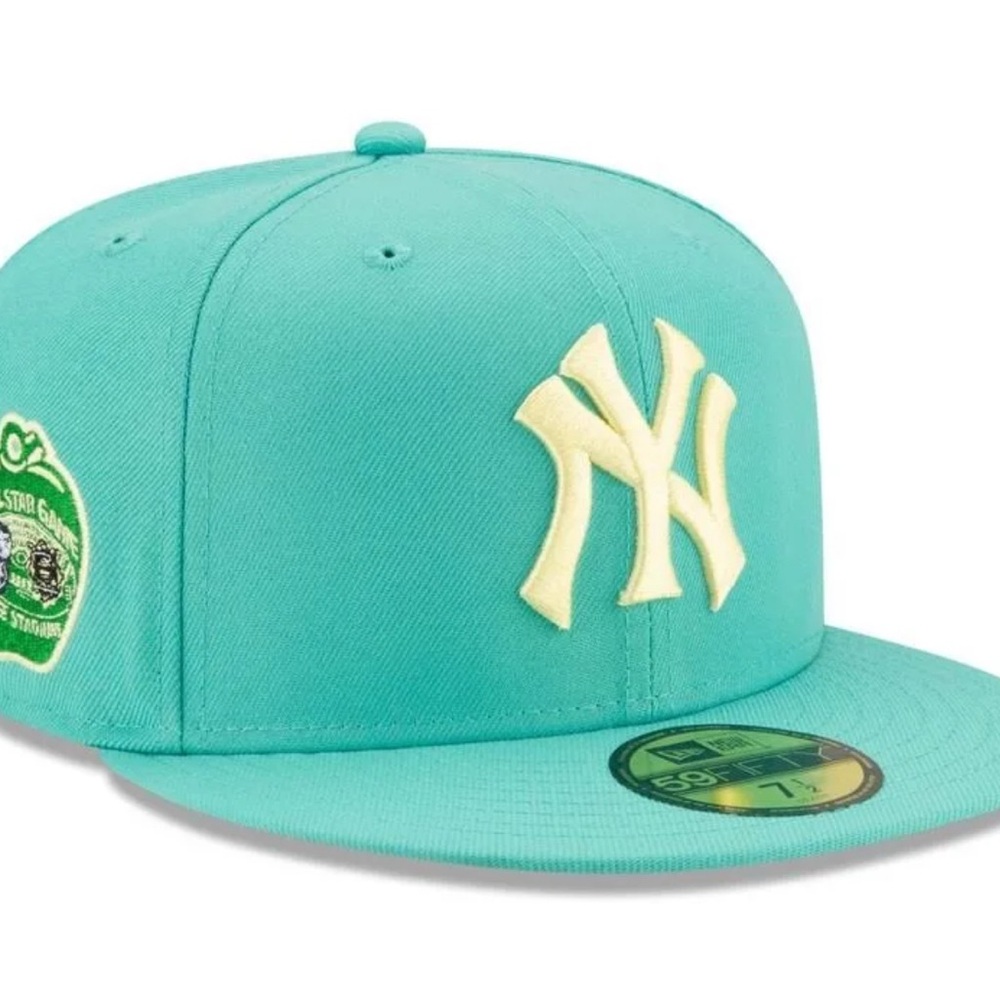 Teal and Cream Baseball Cap